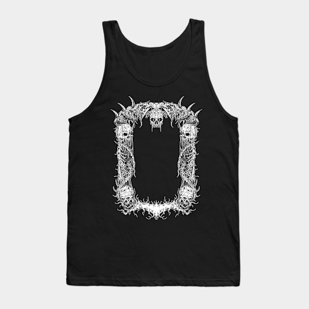 Skull Frame artwork Tank Top by AYYARAMETALLOGO